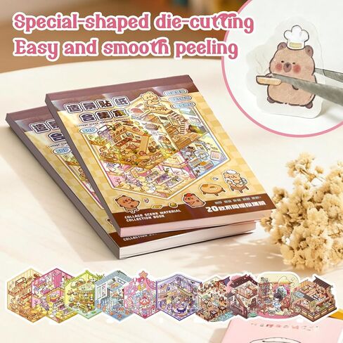 3D Sticker Book Scene Craft Set - DIY Miniature World Art Therapy Activity, Fun for Adults and Families, 20 SetsArt Therapy for Adults 、 Not for Children in Saudi Arabia