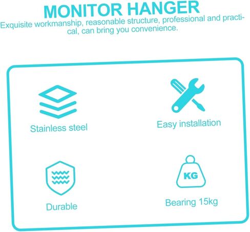 Artibetter Stainless Steel Monitor Bracket for Screens Adjustable Wall Mount for Home Office and Industrial Use Sturdy Design for Practical Storage and Convenient Setup in Saudi Arabia
