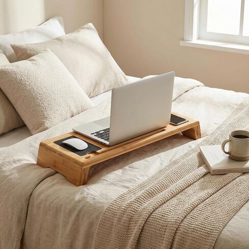 Cortesi Home Mia Natural Bamboo Monitor Stand with Mouse Pad in Saudi Arabia