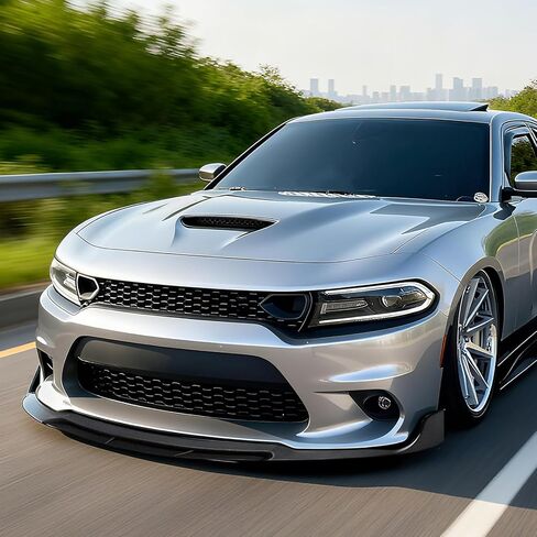 Front Bumper Lip Splitter Spoiler Compatible with Dodge Charger SRT Hellcat/RT Scat Pack/Daytona/RT 392 2015-2023 Accessories Air Chin Body Kit (Matte Black) in Saudi Arabia
