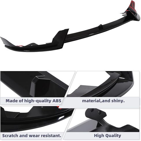 Front Lip for Tesla Model Y Juniper 2025 2026 V Style Glossy Black(Not fit for Performance) in Kuwait