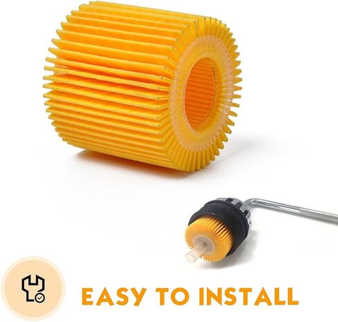 04152-YZZA6 Engine Oil Filter with Drain Plug Gasket, Direct Replacement Oil Filter, Compatible with Corolla Prius Matrix CT200h (Orange) in Kuwait
