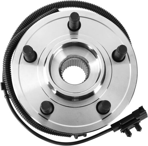 مجموعة محور تحمل العجلات الأمامية على طراز المصنع من Auto Dynasty مع قابس مستشعر ABS متوافق مع دودج نيترو وجيب ليبرتي RWD AWD 2007-2012، جانب السائق أو الراكب، فولاذ عاري in Kuwait