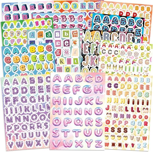 1100+ Alphabet Stickers for Junk Journals, Fun & Colorful Craft Letter Stickers for Scrapbooking Supplies, DIY Decorative, and Laptop Journaling in Saudi Arabia