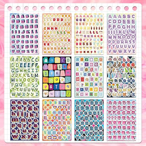 1100+ Alphabet Stickers for Junk Journals, Fun & Colorful Craft Letter Stickers for Scrapbooking Supplies, DIY Decorative, and Laptop Journaling in Saudi Arabia