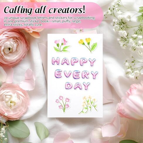 1100+ Alphabet Stickers for Junk Journals, Fun & Colorful Craft Letter Stickers for Scrapbooking Supplies, DIY Decorative, and Laptop Journaling in Saudi Arabia