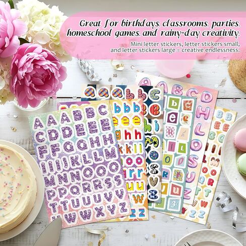 1100+ Alphabet Stickers for Junk Journals, Fun & Colorful Craft Letter Stickers for Scrapbooking Supplies, DIY Decorative, and Laptop Journaling in Saudi Arabia