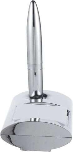 UPKOCH Delicate Metal Ballpoint Pen with Rectangular Base, Professional Counter Signing Pen for Office Use, Sturdy Desktop Writing Accessory in Kuwait