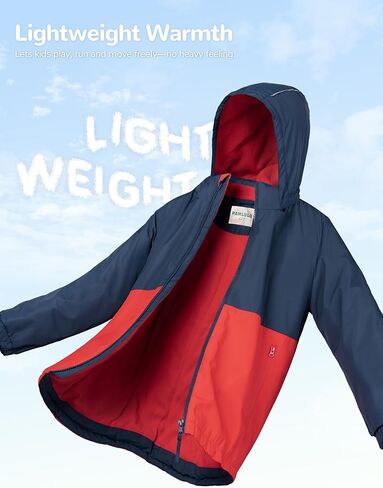 Boys Winter Coats Waterproof Breathable Snowboarding Ski Jackets Fleece Lined Hooded Rain Coat for Kids in Saudi Arabia