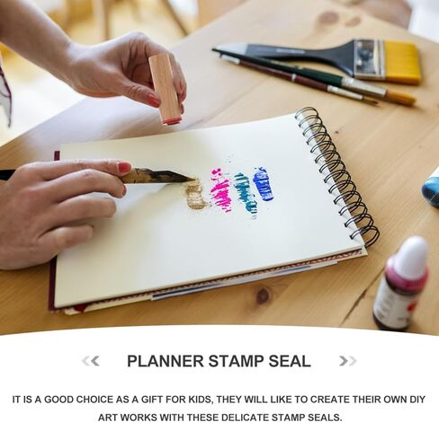 Healifty Mooncake Stamp Wood 4 قطع خشبية مطاطية نباتية زهرة مزخرفة مثبتة على المطاط ختم مخطط مذكرات DIY Craft Diary Craft Craft سكرابوكينغ فراشة مخطط الديكور in Kuwait
