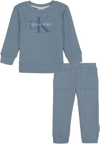 Calvin Klein baby-boys 2-piece Knit Set, Long Sleeve Shirt With Jogger Pants in Saudi Arabia