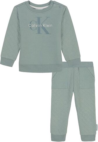 Calvin Klein baby-boys 2-piece Knit Set, Long Sleeve Shirt With Jogger Pants in Saudi Arabia
