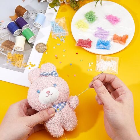 DICOSMETIC 1000Pcs 10 Colors Mini Round Buttons Tiny Plastic Buttons 4mm Doll Cloth Buttons Colorful 2-Hole Buttons Plastic Sewing Buttons for DIY Handmade Craft Art Sewing in Kuwait