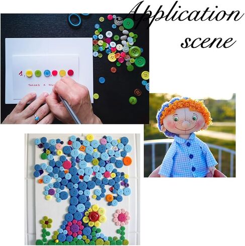 DICOSMETIC 1000Pcs 10 Colors Mini Round Buttons Tiny Plastic Buttons 4mm Doll Cloth Buttons Colorful 2-Hole Buttons Plastic Sewing Buttons for DIY Handmade Craft Art Sewing in Kuwait