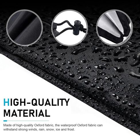 2 PCS Car Side Mirror Covers, 210D Oxford Fabric Rearview Mirror Protection Cover, Waterproof Side Mirror Protector for Snow, Ice, Bird Droppings, Universal for Most Vehicles (Black) in Kuwait
