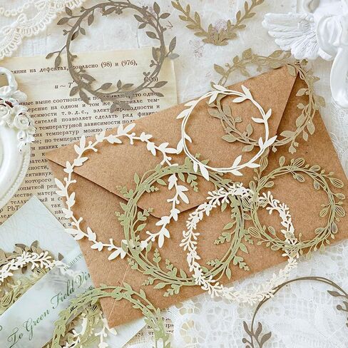 60PCS Flower Cut Outs Border Card Vintage Love Heart Butterfly Lace Star Cutouts Paper Lace for Scrapooking Supplies Kit Scrapbook Decorative Paper Card for DIY Arts Crafts Album Planner Junk in Saudi Arabia