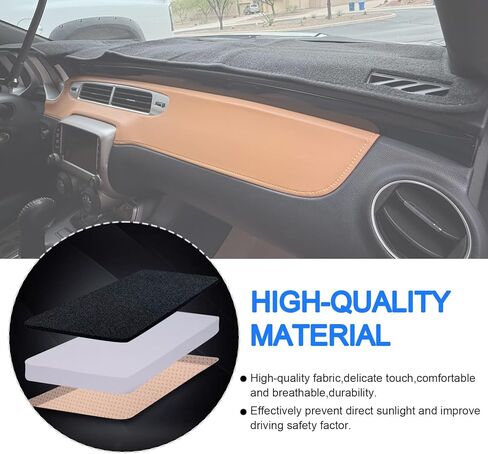 Dashboard Cover Dash Mat Pad Compatible with Toyota Camry 2025 2026 Dash Cover Protector (Black Trim) in Kuwait