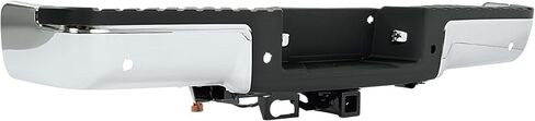 ALMULOO Rear Step Bumper Compatible with 2009 2010 2011 2012 2013 2014 Ford F150 Styleside Bed with Reverse Sensor or Not Hitch Towing Package Replacement for 9L3Z17906A-PFM Silvery in Kuwait