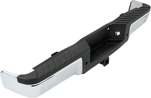 ALMULOO Rear Step Bumper Compatible with 2009 2010 2011 2012 2013 2014 Ford F150 Styleside Bed with Reverse Sensor or Not Hitch Towing Package Replacement for 9L3Z17906A-PFM Silvery in Kuwait