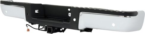 ALMULOO Rear Step Bumper Compatible with 2009 2010 2011 2012 2013 2014 Ford F150 Styleside Bed with Reverse Sensor or Not Hitch Towing Package Replacement for 9L3Z17906A-PFM Silvery in Kuwait