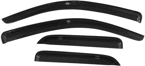 Smoked Window Visors Deflectors Rain Guards for 2014-2018 Chevrolet Silverado/GMC Sierra Double Cab Only in Kuwait