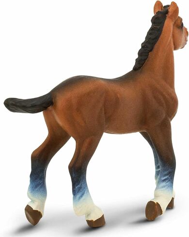 Safari Ltd. تمثال Clydesdale Foal - شخصية حصان بلاستيكية نابضة بالحياة مقاس 3.5 سم - لعبة تعليمية للأولاد والبنات والأطفال من سن 3 سنوات فما فوق in Kuwait