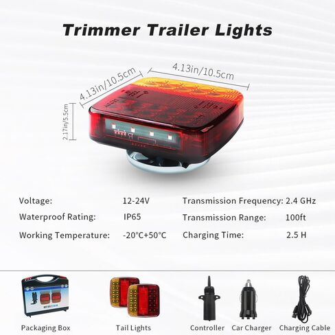 Teguangmei Magnetic Trailer Lights LED Kit, 12-24V 24.6ft Cable Magnetic Tail Light LED Towing Lights Kit for Trailer Truck Boat RV Pickup Towing Camper Caravan in Saudi Arabia