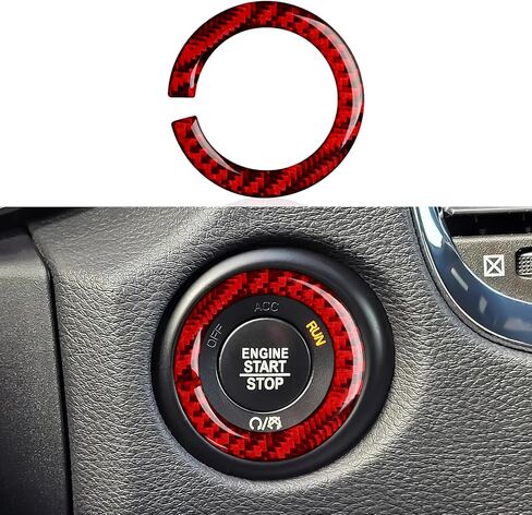 Car Gear Shift Panel Decals for 2014-2017 Dodge Durango Accessories Carbon Fiber Interior Stickers, Knob Style in Saudi Arabia