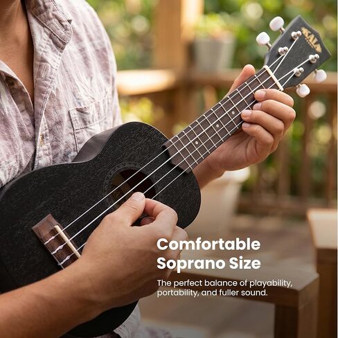 Kala Brand Music Co., 4-String Ukulele, Black (KA-15S-BLK) in Saudi Arabia