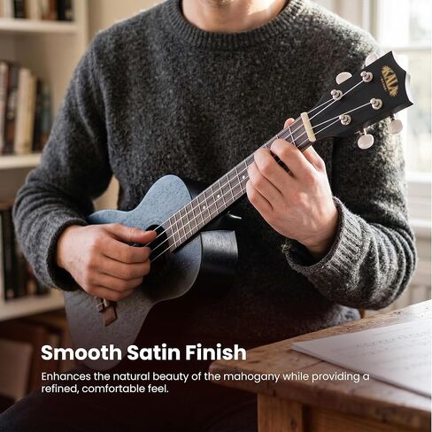 Kala Brand Music Co., 4-String Ukulele, Black (KA-15S-BLK) in Saudi Arabia