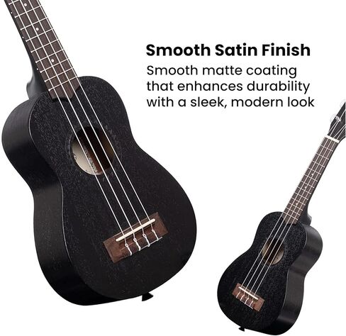 Kala Brand Music Co., 4-String Ukulele, Black (KA-15S-BLK) in Saudi Arabia
