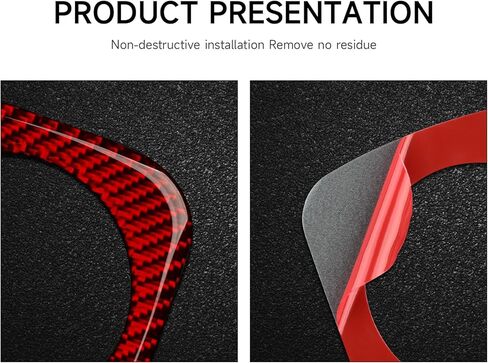 Car Gear Shift Panel Decals for 2014-2017 Dodge Durango Accessories Carbon Fiber Interior Stickers, Knob Style in Saudi Arabia