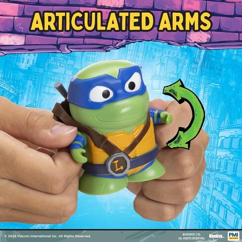 مجموعة من 4 شخصيات مجسمة من سلاحف النينجا المراهقون المتحولون مع كتب قصص مخفية - ألعاب TMNT للأولاد والبنات من عمر 3 إلى 8 سنوات، مرخصة رسميًا، تشمل ليوناردو ورافاييل ومايكل أنجلو ودوناتيلو in Kuwait