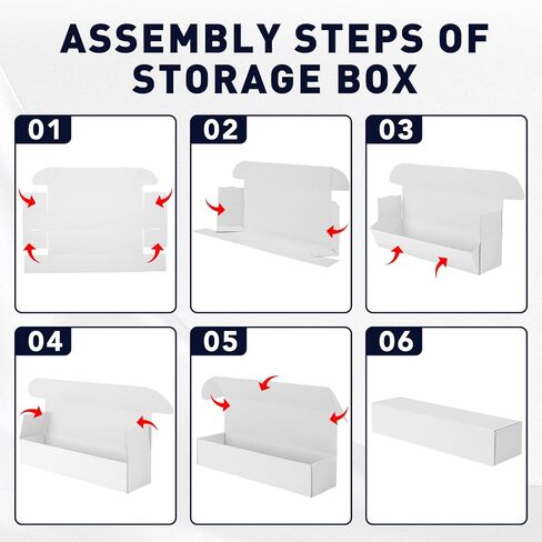 PAPIONE Trading Card Storage Box | 20-Pack 1150 Count White Corrugated Cardboard with dividers，labels & Marker pen | Bulk Sports Storage Box for TCG/Magic/Mtg storage and Collection in Saudi Arabia