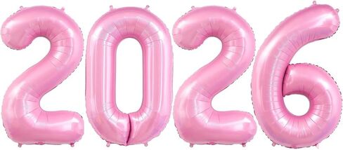 Champagne Gold 2026 Balloons, 40 Inch 2026 Number Balloon Foil New Year Balloon Numbers for New Years Eve Party Graduation Party Decoration in Saudi Arabia