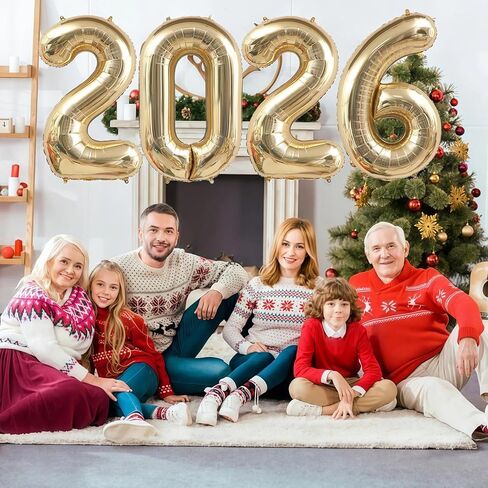 Champagne Gold 2026 Balloons, 40 Inch 2026 Number Balloon Foil New Year Balloon Numbers for New Years Eve Party Graduation Party Decoration in Saudi Arabia
