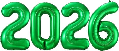 Champagne Gold 2026 Balloons, 40 Inch 2026 Number Balloon Foil New Year Balloon Numbers for New Years Eve Party Graduation Party Decoration in Saudi Arabia