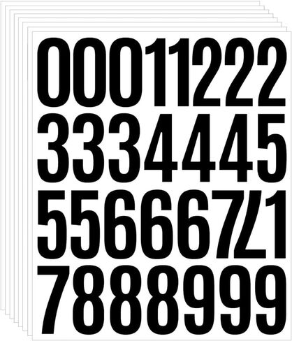 560 Pcs 1 Inch Number Stickers,8 Sheets 0-9 Self-Adhesive Vinyl Waterproof Number Labels for Office,Classroom,Mailbox,Scrapbooking,Storage Boxes (White, 1 Inch) in Saudi Arabia