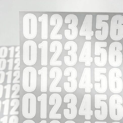 560 Pcs 1 Inch Number Stickers,8 Sheets 0-9 Self-Adhesive Vinyl Waterproof Number Labels for Office,Classroom,Mailbox,Scrapbooking,Storage Boxes (White, 1 Inch) in Saudi Arabia