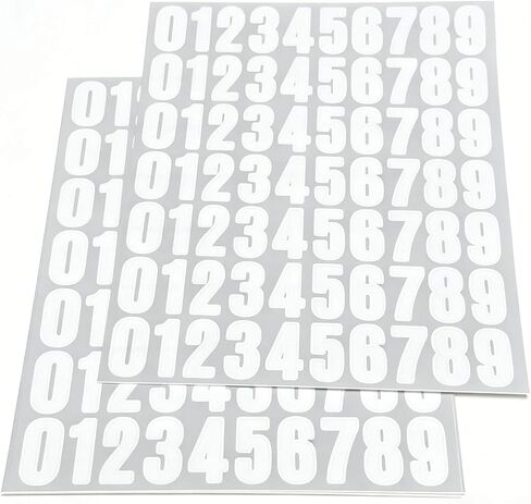 560 Pcs 1 Inch Number Stickers,8 Sheets 0-9 Self-Adhesive Vinyl Waterproof Number Labels for Office,Classroom,Mailbox,Scrapbooking,Storage Boxes (White, 1 Inch) in Saudi Arabia