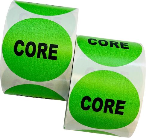 Labels and More Core Labels 2" Round Green Warehouse Inventory Stickers Peel & Stick 2 Rolls 1000 Total in Saudi Arabia