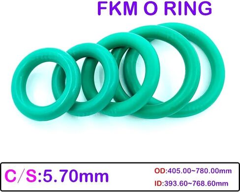 الأخضر FKM يا خاتم الختم CS5.70mm سمك OD405.00mm ~ 780.00mm النفط مقاومة الأحماض والقلويات ختم طوقا يا الدائري (OD625.00mm (1PCS)) in Kuwait