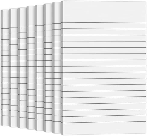 Lines Sticky Notes, 8 Pack Self-Stick Note Pads 4 x 6 in Small Sticky Notepads Power Sticking Pads College Ruled Memo White Paper, 30 Sheets/Pad, Easy to Post Adhesive Pads for Office, Home, School in Saudi Arabia