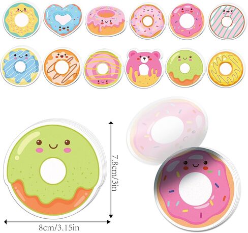 240 Pages Donut Sticky Notes Set - 12 Donut Designs Self-Sticky Notepads with Cute and Colorful Donuts Designs for Writing Memos, Reminders, and Notes, Donuts Party Favors, Holiday Appreciation Gifts in Kuwait