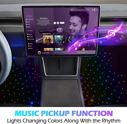 Starlight LED Car Floor Mats, Multi-Color Changing Illuminated Carpet, Button & App Control, 5V USB Powered, Waterproof & Washable, Non-Slip, All-Weather, Universal Fit for Cars, SUVs, Trucks in Saudi Arabia