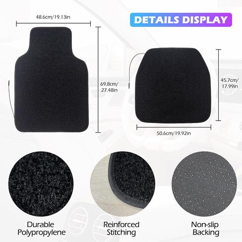 Starlight LED Car Floor Mats, Multi-Color Changing Illuminated Carpet, Button & App Control, 5V USB Powered, Waterproof & Washable, Non-Slip, All-Weather, Universal Fit for Cars, SUVs, Trucks in Saudi Arabia