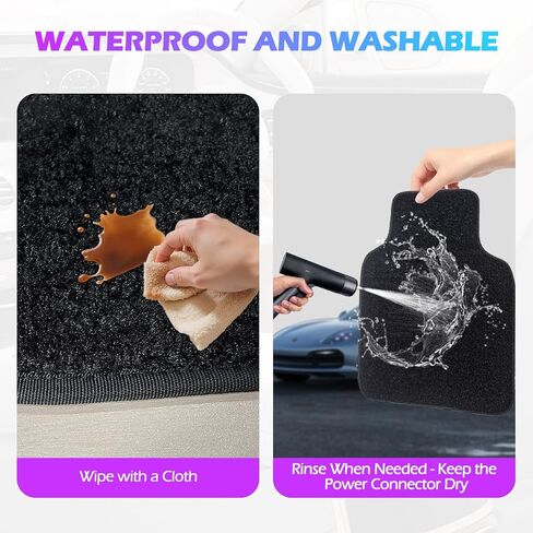 Starlight LED Car Floor Mats, Multi-Color Changing Illuminated Carpet, Button & App Control, 5V USB Powered, Waterproof & Washable, Non-Slip, All-Weather, Universal Fit for Cars, SUVs, Trucks in Saudi Arabia