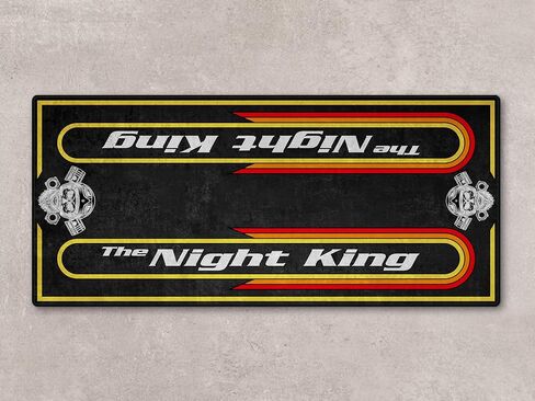 Garage Mat The Night King Design for Cruiser and Custom Motorcycles Display and Pit Mat, Washable Non-Slip Garage and Showroom Floor Carpet (Industrial Yellow, Size2:102x47/260x120cm) in Saudi Arabia