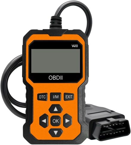 OBD2 Scanner V410 Car Diagnostic Tool – Auto Code Reader for All Vehicles, Engine Fault Code Reader Scan Tool with Live Data/Freeze Frame & Fix Suggestions Orange and Black in Saudi Arabia