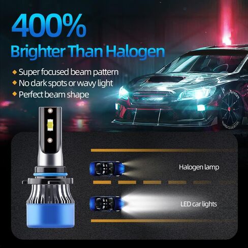 LED Headlight and Fog Light Bulbs for Chevy Tahoe 2007-2019, 6-Pack H11 Low Beam, 9005 High Beam, 5202 Fog Lights, 6500K White, 300% Brighter with Built-in Fan in Kuwait